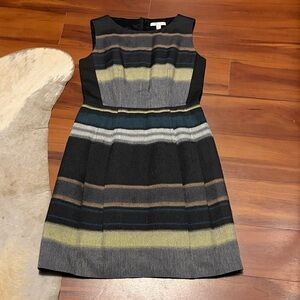 Boss Multicolor Striped Midi Dress Sz 6
